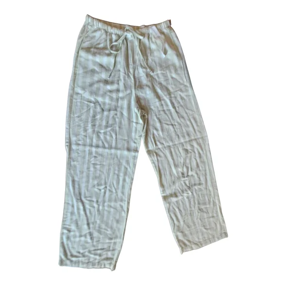 NWT - Cali 1850 - Sage Green Striped Lined Blend Wide Leg Pants - Small - Picture 6 of 14